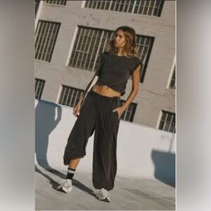 Black Women's Top and sweatpants set free people